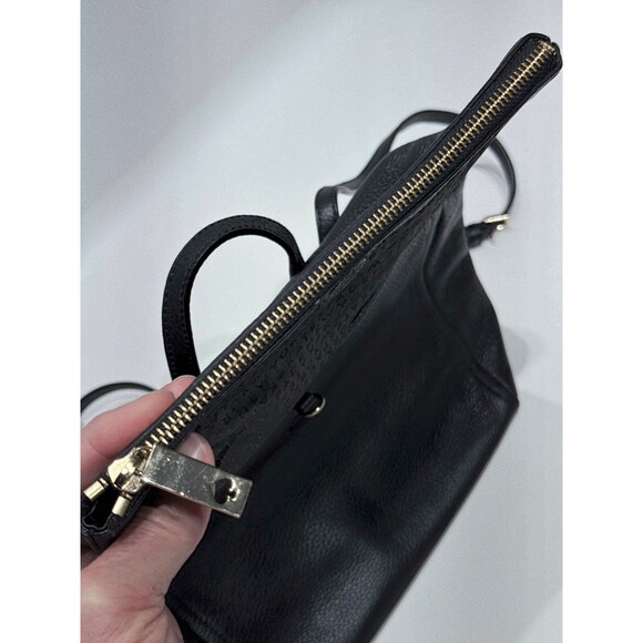 Kate Spade Highland Place Backpack Black Pebbled Leather Gold Hardware 11x10x4 main image 9